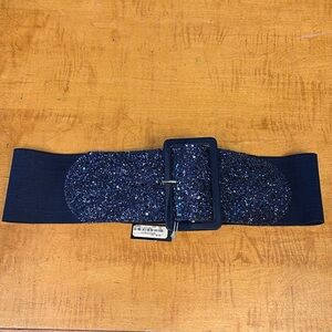 Bebe blue Belt with Sequines Petite Small
